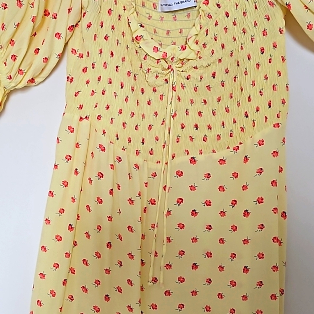 Faithful the Brand yellow dress Size M